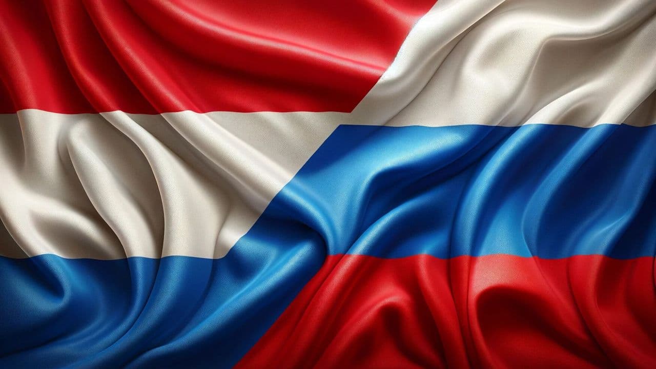 Bandera de Holanda y Rusia combinada