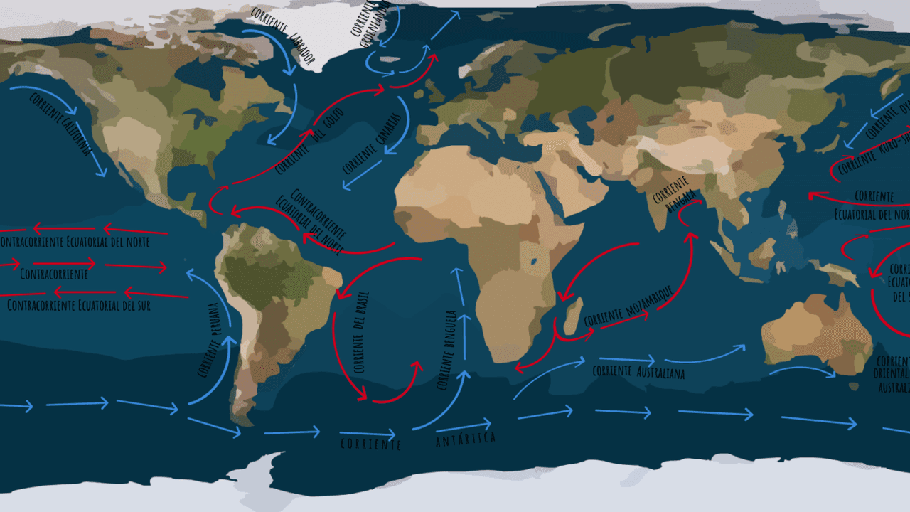 Mapa corriente del golfo
