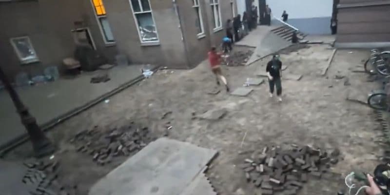 Daños tras las protestas en la universidad de Ámsterdam