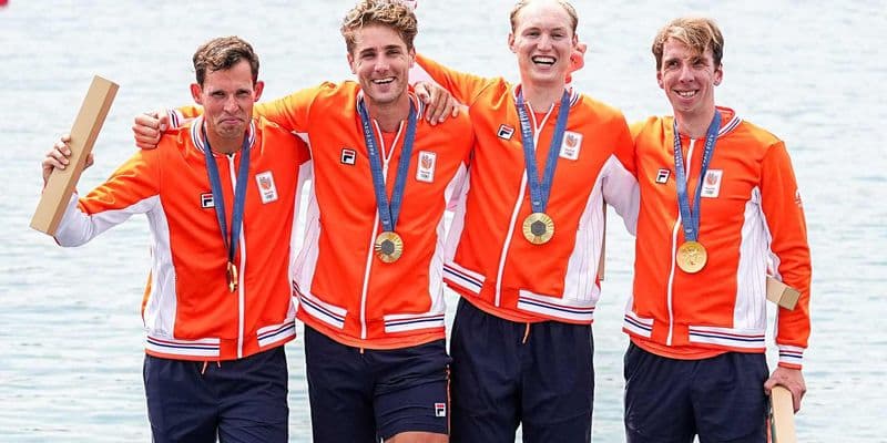 El equipo de remo holandés gana su primera medalla olímpica