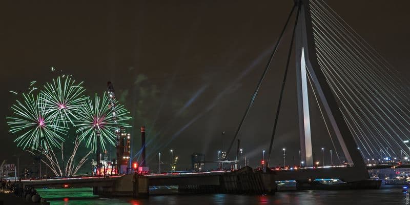 Fuegos artificiales en Róterdam