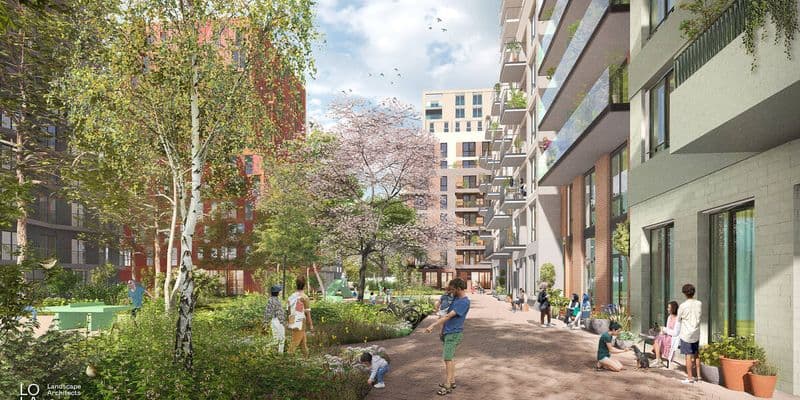 Impresión artística del nuevo barrio Merwede en Utrecht - Foto de Gemeente Utecht
