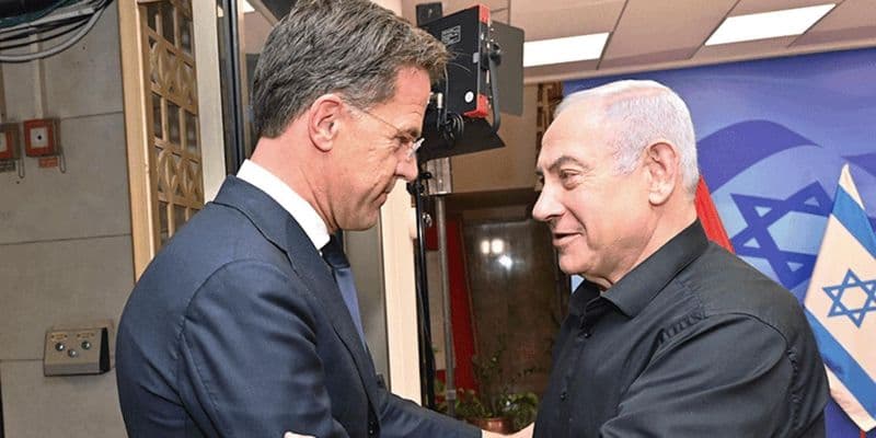 Mark Rutte con Benjamin Netanyahu