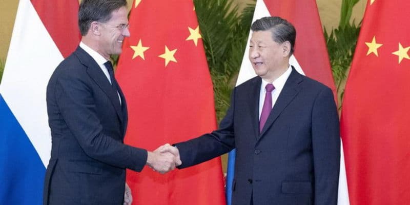 Mark Rutte y Xi Jinping - Foto del Ministerio de Asuntos Exteriores de China