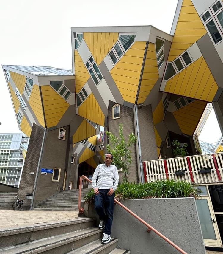 David en las casas cubo de Róterdam