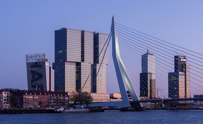 Puente Erasmusbrug en Róterdam